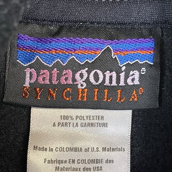 Patagonia Sweater Womens S Black Synchilla Full Zip Fleece Mock Neck Jacket - Picture 3 of 12